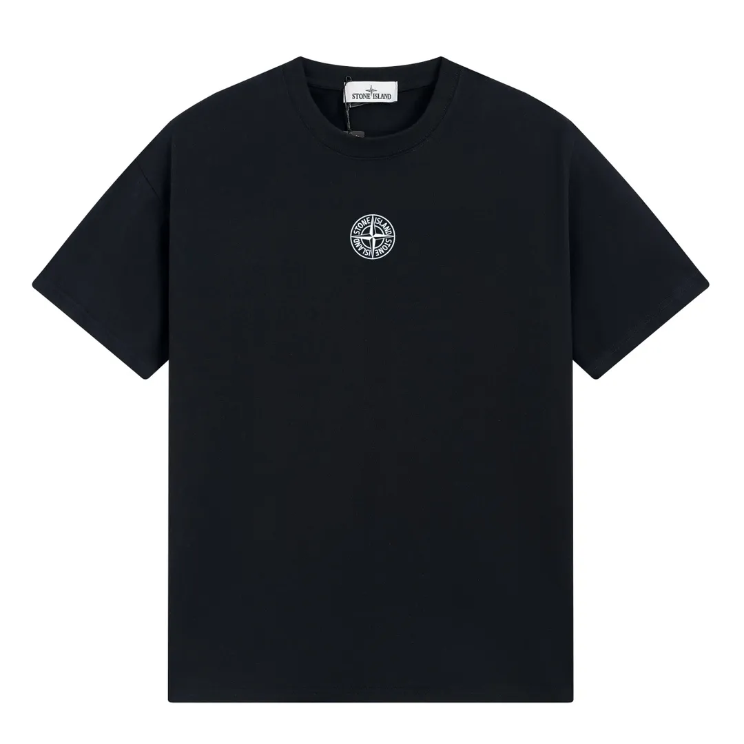 W611#P110💰 [Stone lsland/Stone Island summer new eclipse halo short-sleeved T-shirt] ⚠️[Original creation with high control of details] -The fabric is selected from 230g pure cotton combed cotton fabric, which is soft and comfortable to the touch, sweat-absorbent and breathable. -Simple basic and versatile style, original quality, the first choice for couples. -Made by a large factory, four needles and five threads on the shoulder, neat alignment, high quality workmanship. -Same style for men and women, very versatile One piece by hand, the details are clearly visible. Color: Black White Size: M L
